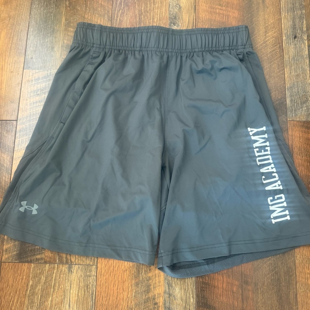 IMG ACADEMY men’s Under Armour Gray Men's Shorts sz L NEW